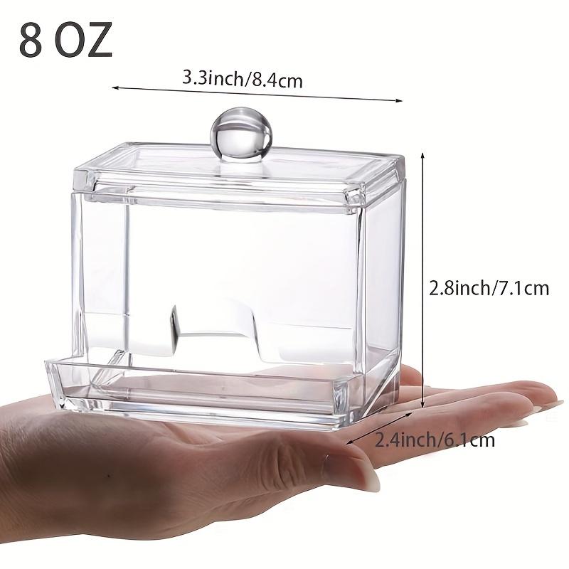1pc Clear Cotton Swab Pads Holder, Qtips Holder Cotton Buds Ball Dispenser, Bathroom Containers Organizer, Clear Apothecary Jar