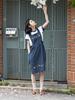 Vincent Navy Flower Garden Dress_Navy