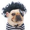 Black Afro Cat & Dog Costume Wig - Pet Headgear for Festivals & Pranks