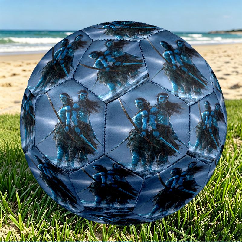 Pallone da Calcio Misura 5 con Stampa Avatar, Pallone in PU Resistente all'Usura per Allenamento Partita e Pratica Quotidiana, Regalo di Compleanno per Appassionati di Calcio