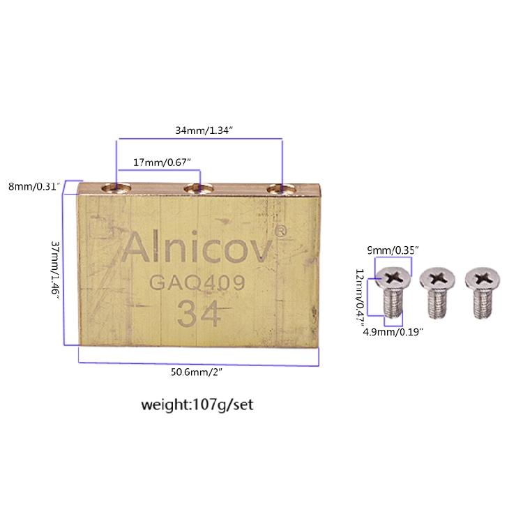 Tremolo Bridge Blok Elektrická Kytara Pevný Mosazný Blok 32mm/34mm/37mm/42mm