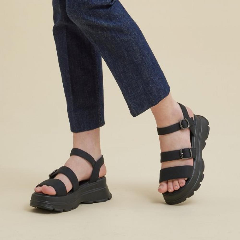 Elizabeth Stewart Soft Leather Chunky Platform Sandals Ebal147315