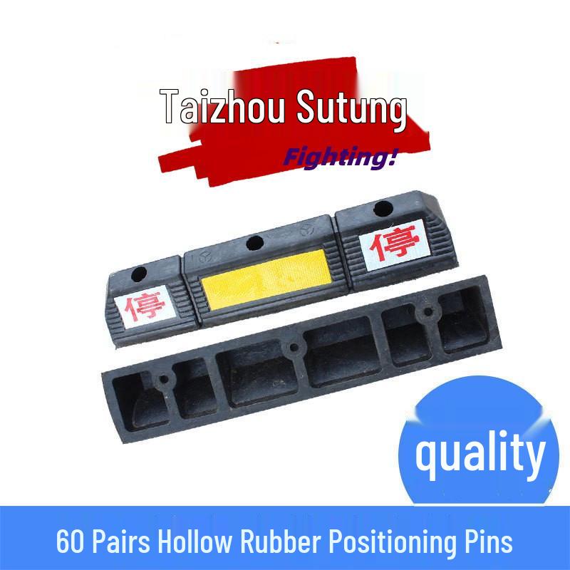 1m Durable Rubber-Plastic Parking Stopper – Anti-Collision Wheel Positioner