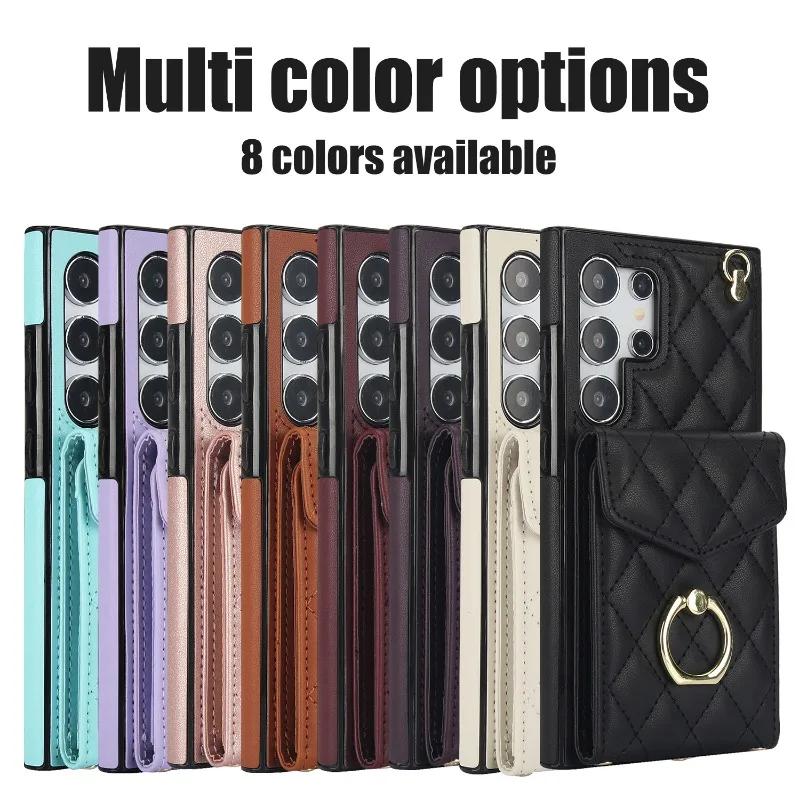 Crossbody Phone Case for Samsung Galaxy S23 S21 FE S25 Edge S24 S26 Ultra S22 Plus A16 A55 A15 A54 Wallet with Card Holde Cover