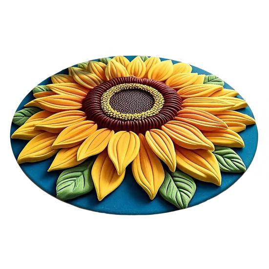 Yousheng Floral Plush And Diatomaceous Earth Floor Mat 3D Flower Optical Illusion Rug Non-Slip Absorbent Diatomite Bath Mat for Room Bedroom Entrance
