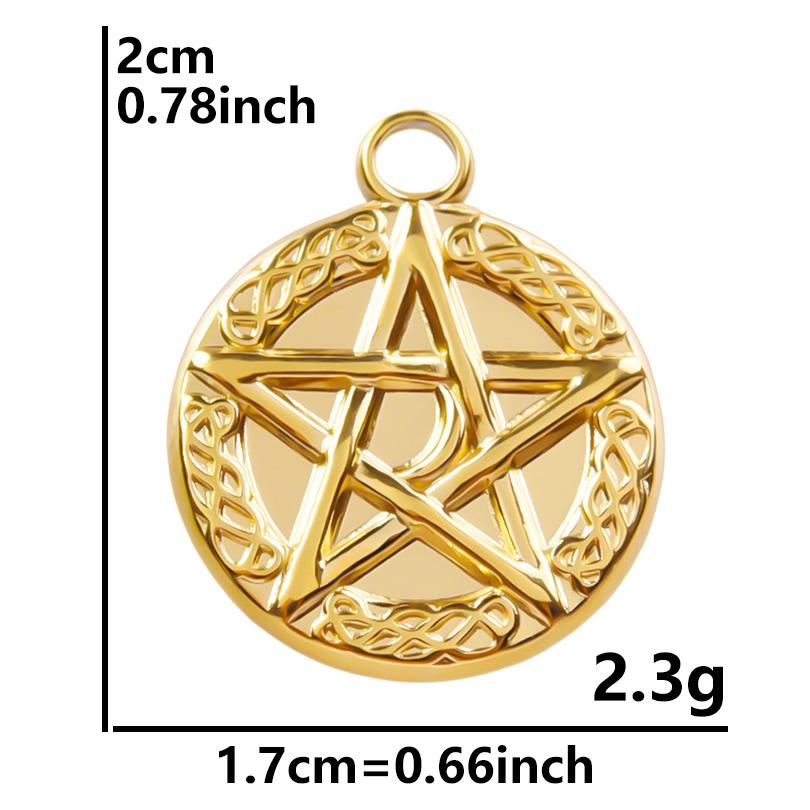 6pcs High Quality Stainless Steel Charm Star Pendants For Jewelry Making Supplies Pentagram Accessories DIY Keychian Charms Bulk