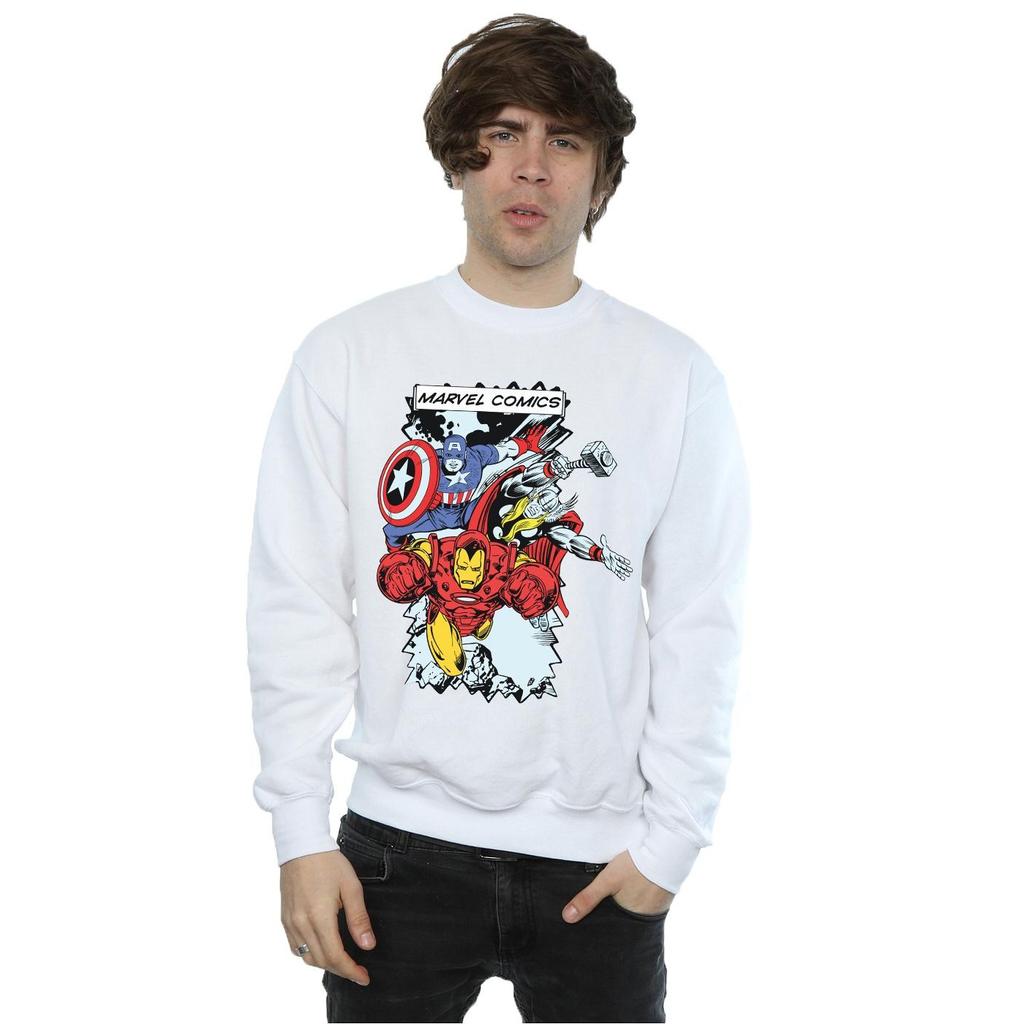 Marvel Mens Comic Characters Sweatshirt