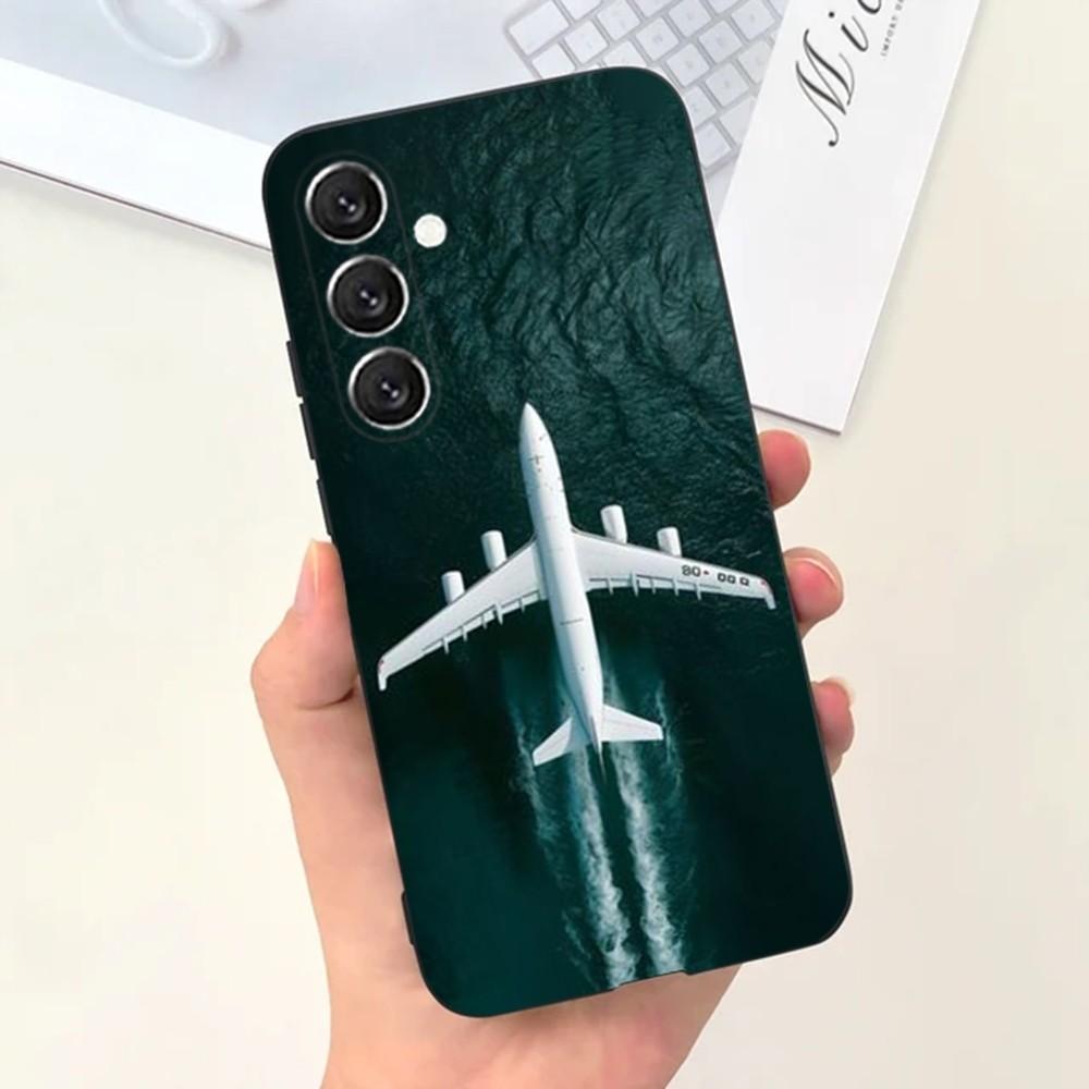 Flugzeug Flugzeug Handyhülle Handyhülle Für Samsung S25,S24,S21,S22,S23,S30,Ultra,S20,Plus,Fe,Lite,Note,10,9,5G Schwarze Hülle
