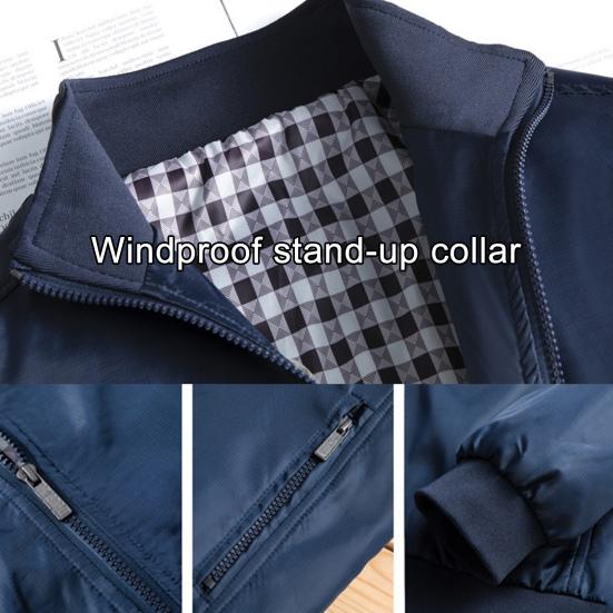 Wintermantel Einfarbig Strickjacke Umlegekragen Winddicht Herrenjacke für Outdoor