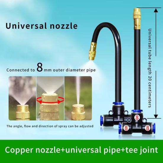15m Automatisches Bewässerungskit Biegsames Gartenbewässerungssystem mit Einstellbaren Messing-Sprühdüsen 3 Druckmodi DIY Installationsset