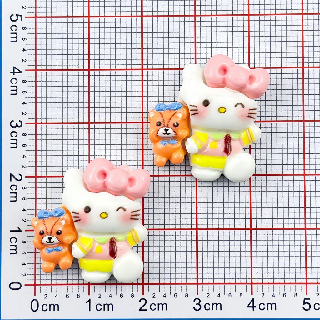 Cartoon Cat DIY Resin Accessories: Tie, Cream Glue, Phone Chain, Pendant, Buckle, Hair Clip, Ornaments.