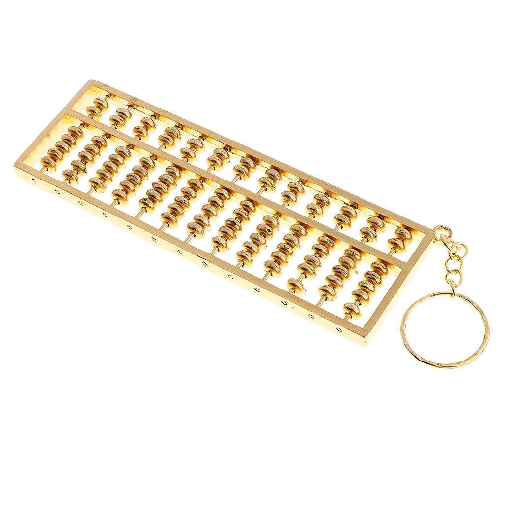 Creative Golden abacus Metal Keychain Ring Keyring Key Fob Lovely Gift