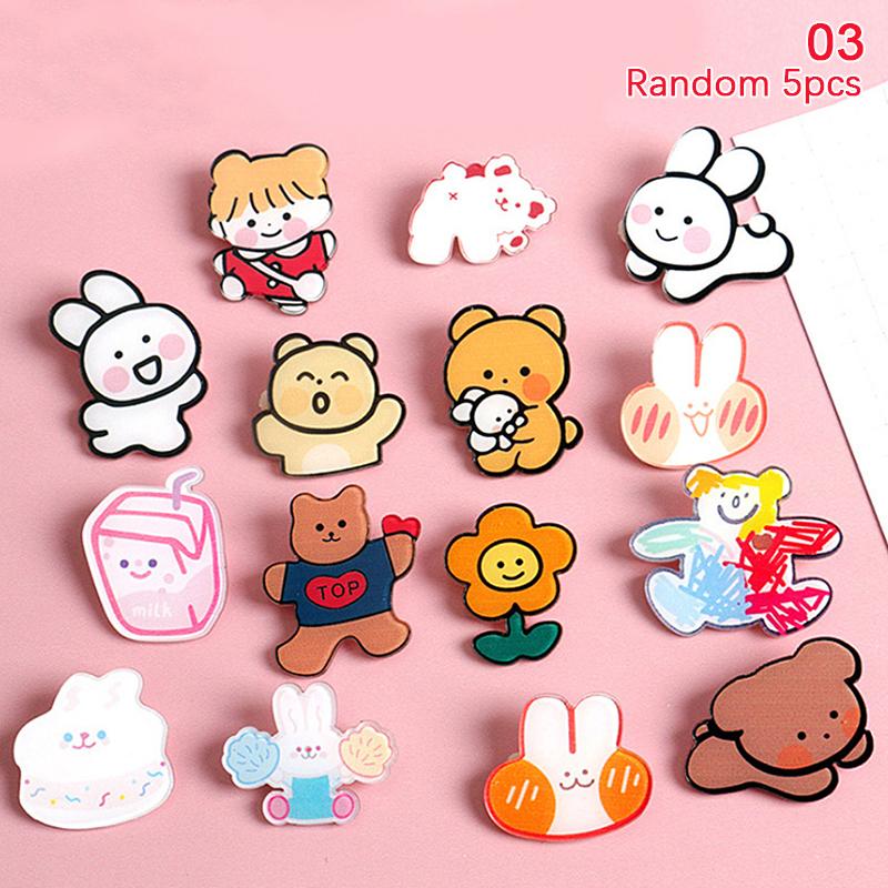 

5 шт. Акриловая брошь в японском стиле Kawaii, студенческая брошь, значок на лацкан унисекс