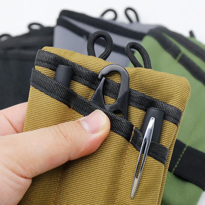 Camouflage Tactical EDC Tool Kit: Portable Outdoor Camping & Hiking Multifunctional Key Storage Bag.