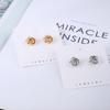 Elegante Geometrische Ohrstecker mit Gold-Twist-Textur - Europäischer Retro-Stil