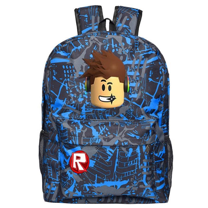 Roblox Pattern Kids School Backpack With Large Capacity And Durable Nylon Material