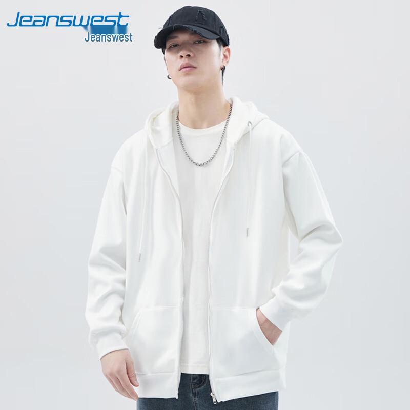 JEANSWEST Men s Hooded Zip-Up Sweatshirt 2XL