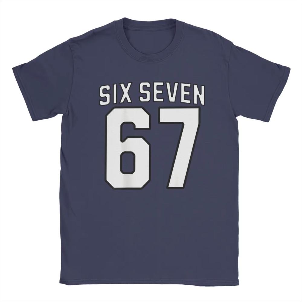 

Six Seven Meme 67 Printed TShirt for Unisex Women Fashion Cotton Tees Crew Neck Short Sleeve T Shirt Plus Size Tops M