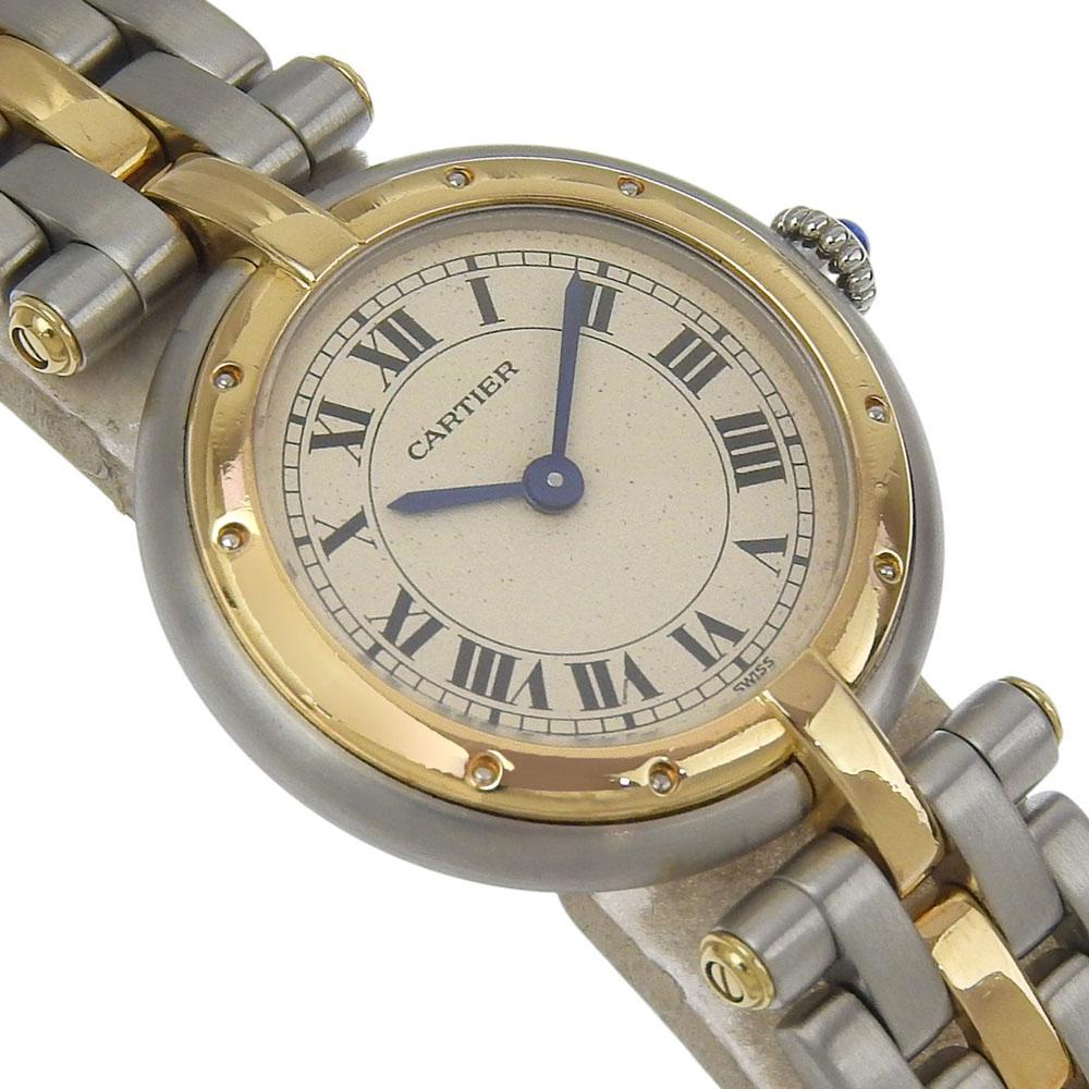 CARTIER PANTHERESM 1 Row Watches 84084242 cal.157 whiteDial Stainless Steel/YG Quartz Analog display Women Used