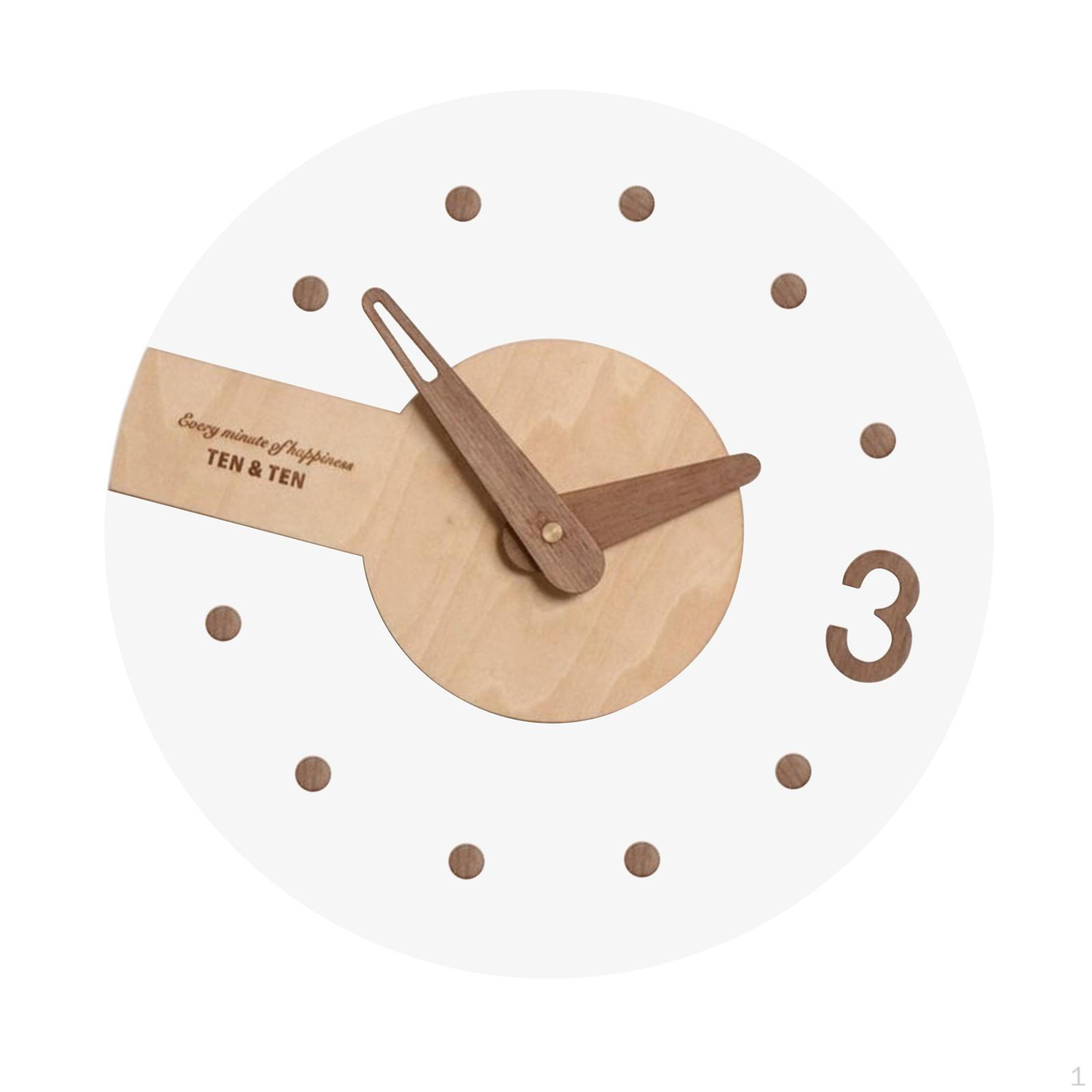 

Contemporary Wooden Hands Wall Clock for Home and Office Decor 14inch