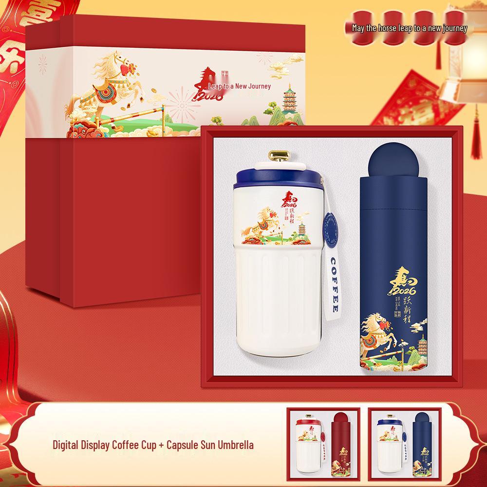 Year of the Horse Luxury Coffee Thermos Set – Ideal for Corporate Gifts, Events, and Client Appreciation