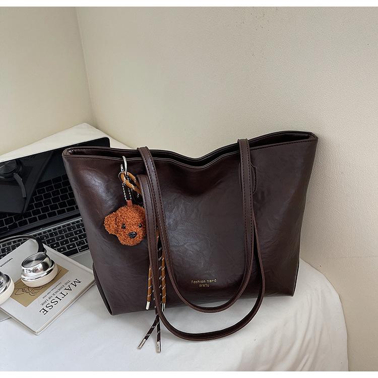 Big bag women's 2025 new retro large-capacity simple tote bag casual commuter shoulder bag underarm bag