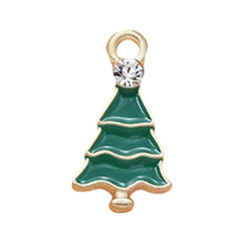 Christmas Enamel Charms for Jewelry Making, Mini Christmas Tree Pendants Charm for DIY Necklace Bracelet Earrings Making