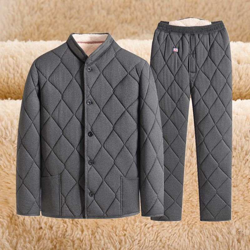 

Мужская куртка верблюжьего цвета из вельвета с подкладкой, верхняя одежда, зимняя толстая хлопковая куртка плюс бархатная теплая куртка с подкладкой, костюм XXL серый