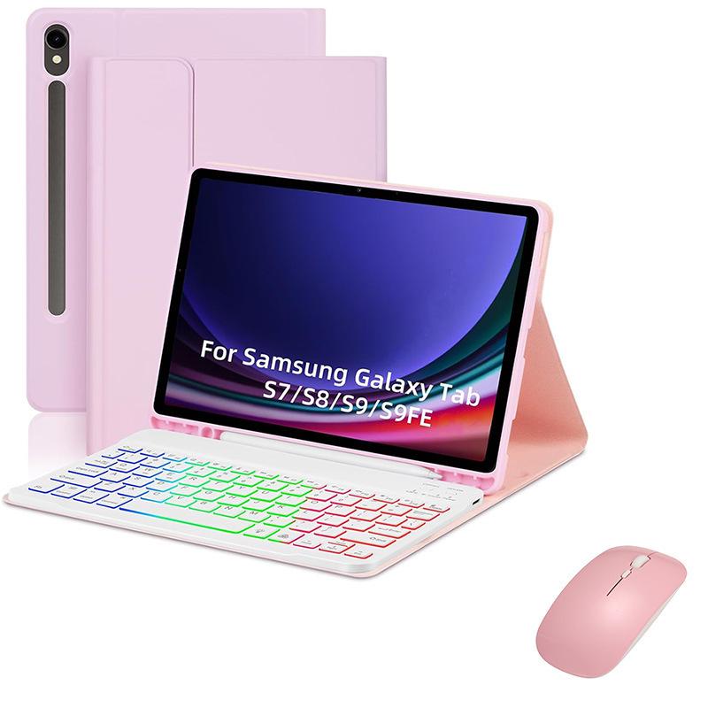 Samsung Tab S10 Lite RGB Backlit Bluetooth Keyboard Case with Detachable Keyboard for S11/S9 FE