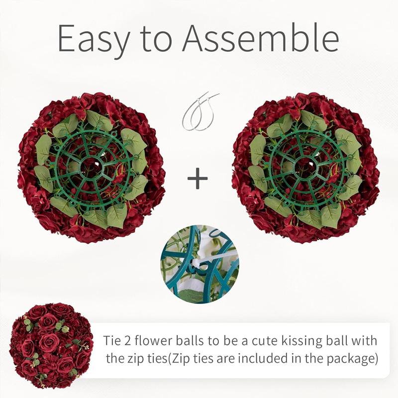 1Pc Floral Arrangements Bouquet Beautiful Centerpiece Table Decorations Road Guide Decor Rose Ball Roman Column Silk Flower