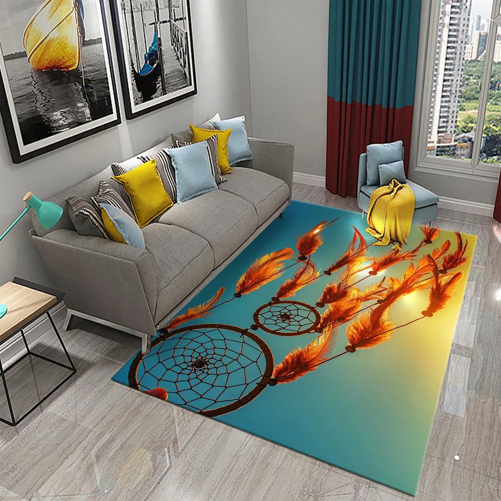3D Traumfänger Teppiche Böhmischer Stil Bereichsteppich für Badezimmer Küche Eingang Rutschfeste Matte Schlafzimmer Wohnzimmer Dekor Bodenteppiche