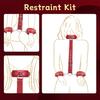 BDSM Bondage Restraints Set Couples Sex Toy Neck Wrist Restraints Kit with Traction Chain Back Handcuffs Collar Adjustable Bondage Gear Accessories
