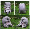 3 Pcs Cute Yoga Elephant Ornament Garden Micro Landscape Elephant Figurines Collectible Desk Ornament Room Decor Gift