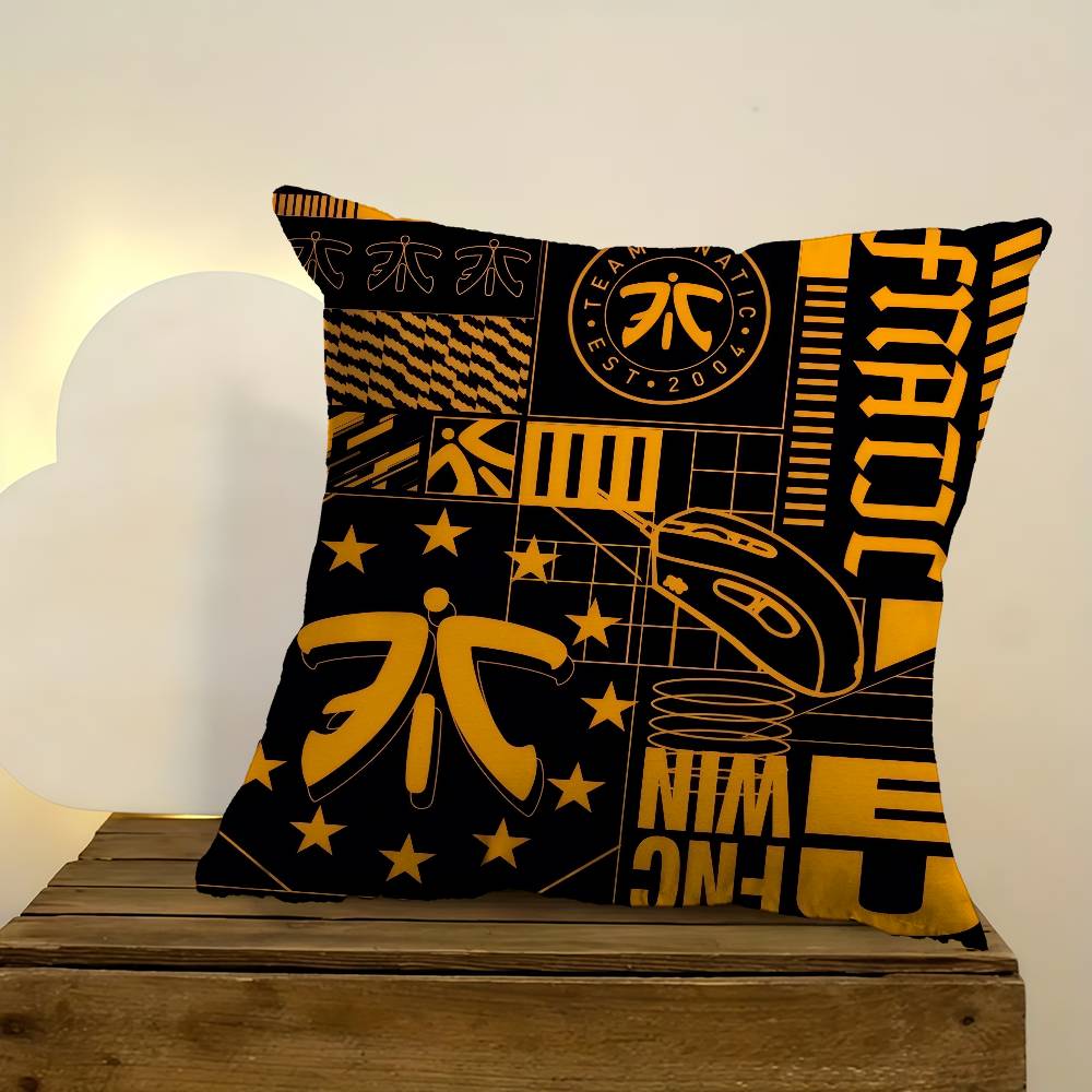Esports Logo F-Fnatic O-Onic P-Ph Pillowcase Toon Gift Cushion Cover Bedroom Home Sofa Chair Seat Decor Pillow Case