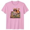 Stay Pawsitive Cat TShirt Funny Kitty Heart Glasses Animal Pun