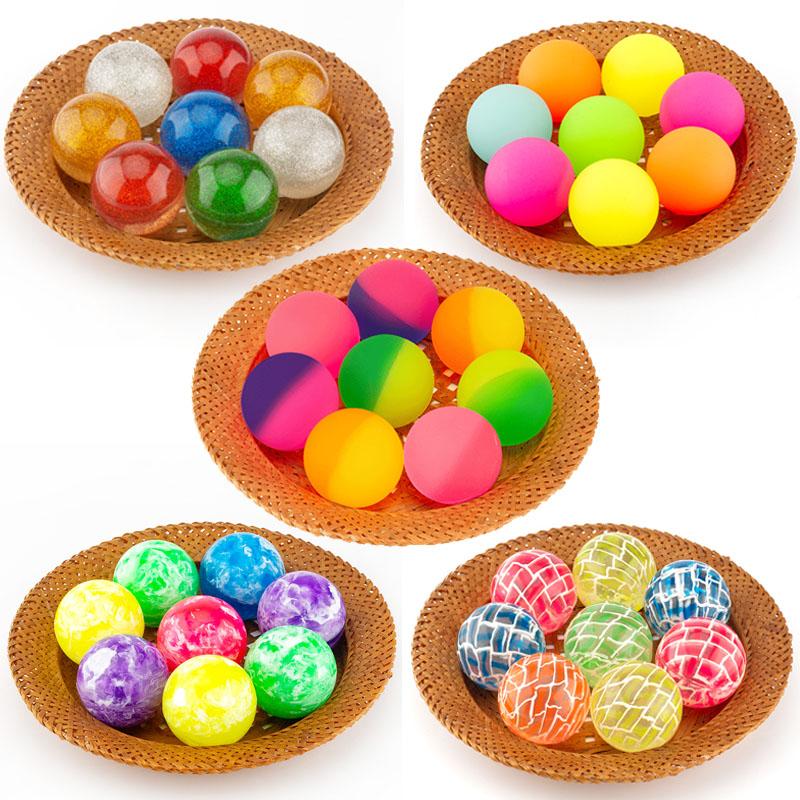Jumbo Super Bouncy Balls 55MM High Bounce Rubber Kids Toys Birthday Party Favors Carnival Fun Classroom Rewards (Color Random)