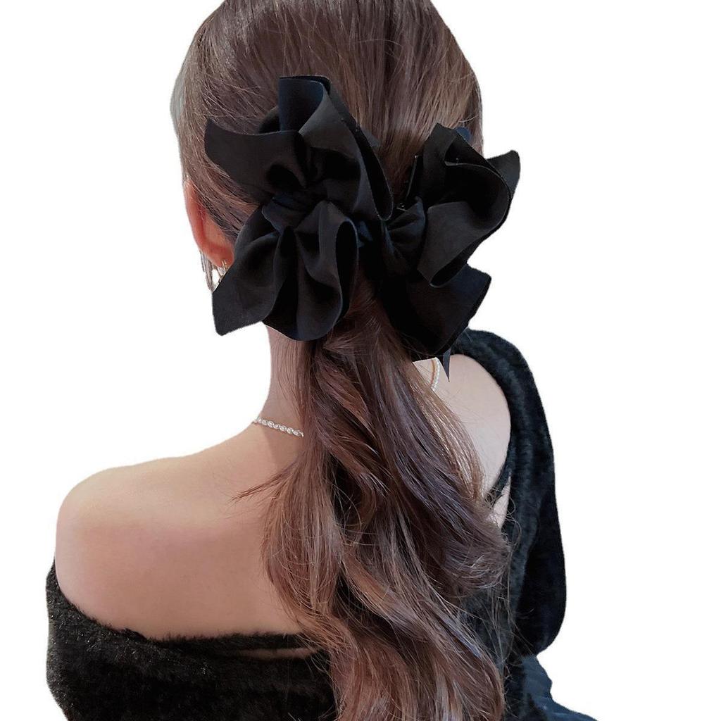 2025 Large Black Bow Claw Clip - New Trendy Women's Hair Accessory for Elegant Style