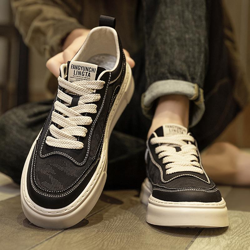 

Spring cloth board shoes summer breathable white background black surface British style casual shoes trendy shoes 39