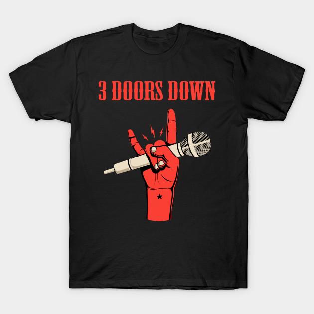 

Мужская черная футболка с принтом 3 Doors Down Band Печать на трансферной бумаге без вырезания Хлопковая футболка S чёрный