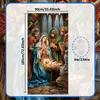 180x90cm Merry Christmas Door Banner Jesus Birth Scene Hanging Backdrop Christmas Photography Background Xmas New Year Decor