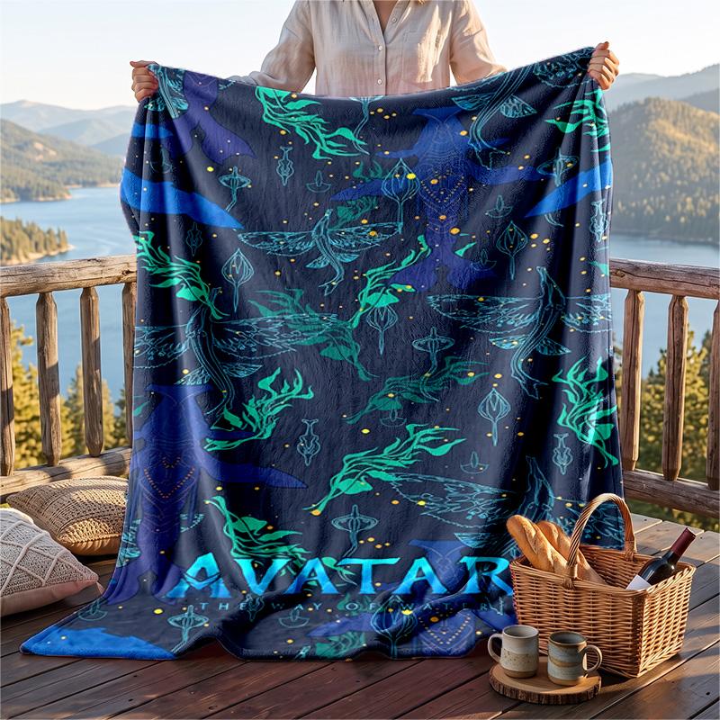 Warme Flanelldecke Avatar-Muster, Leichte, bequeme Überwurfdecke für Bett und Sofa