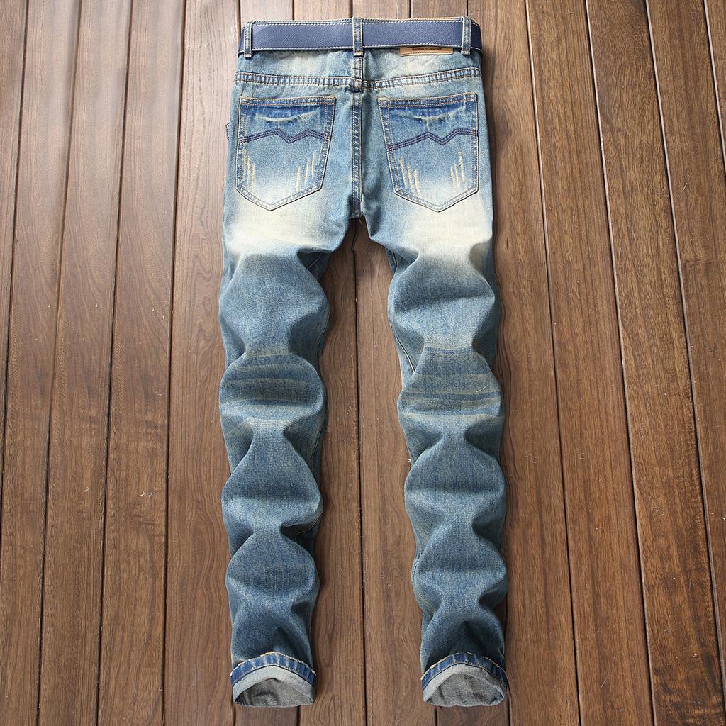 2024 Nuovi Jeans Larghi Nostalgici Moda Lavati Gioventù High Street Piercing Trendy Marca Pantaloni Denim