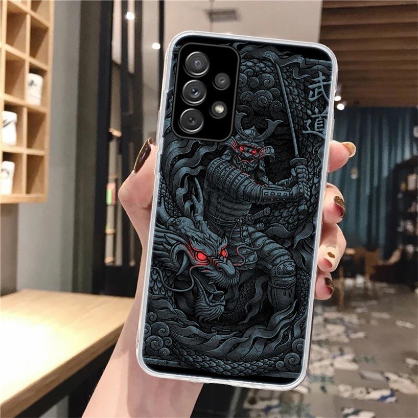 Japanese Dark Dragon Tattoo Phone Case For Samsung Galaxy A56 A55 A54 A53 A16 A15 A14 A13 A36 A35 A34 A33 A26 A25 A24 A23 A05S A
