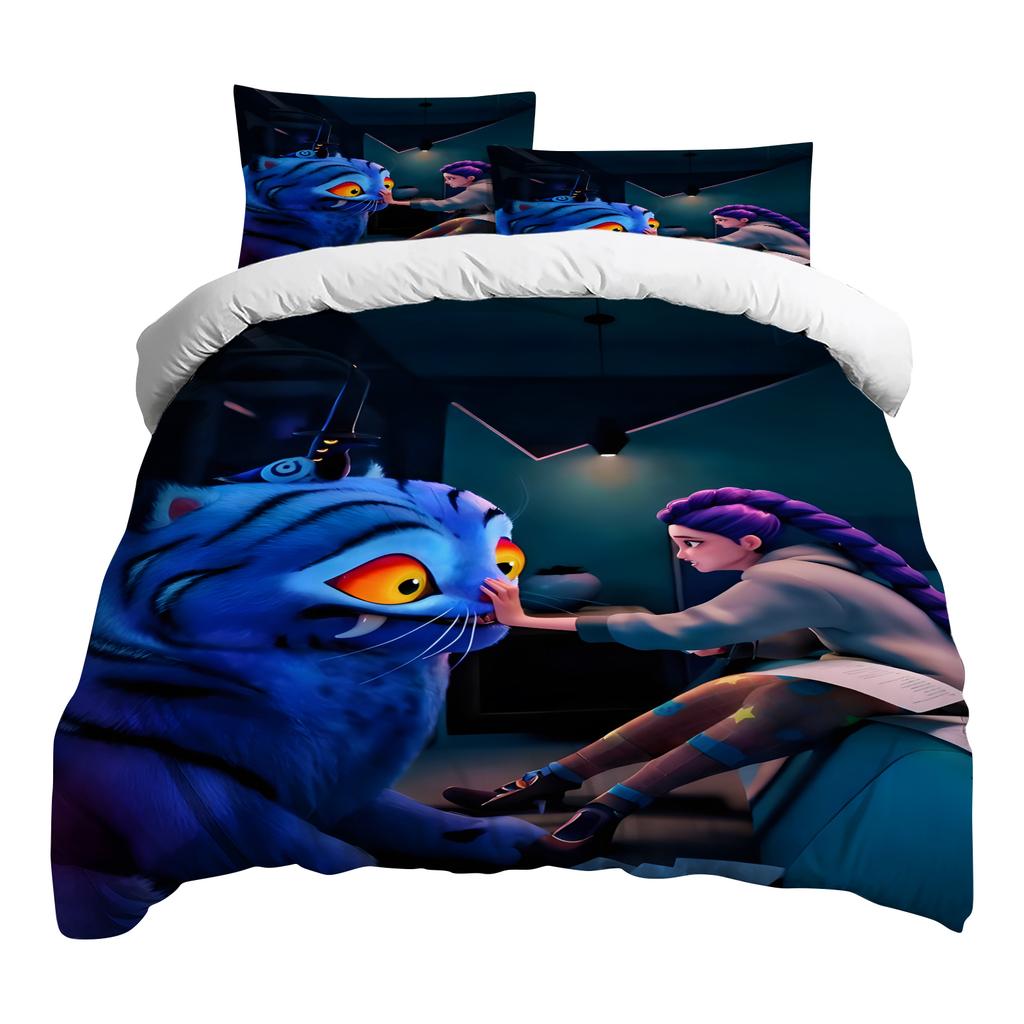 Christmas Decoration Printed Duvet Cover, Ultra Soft Brushed Microfiber Bed Comfort Set