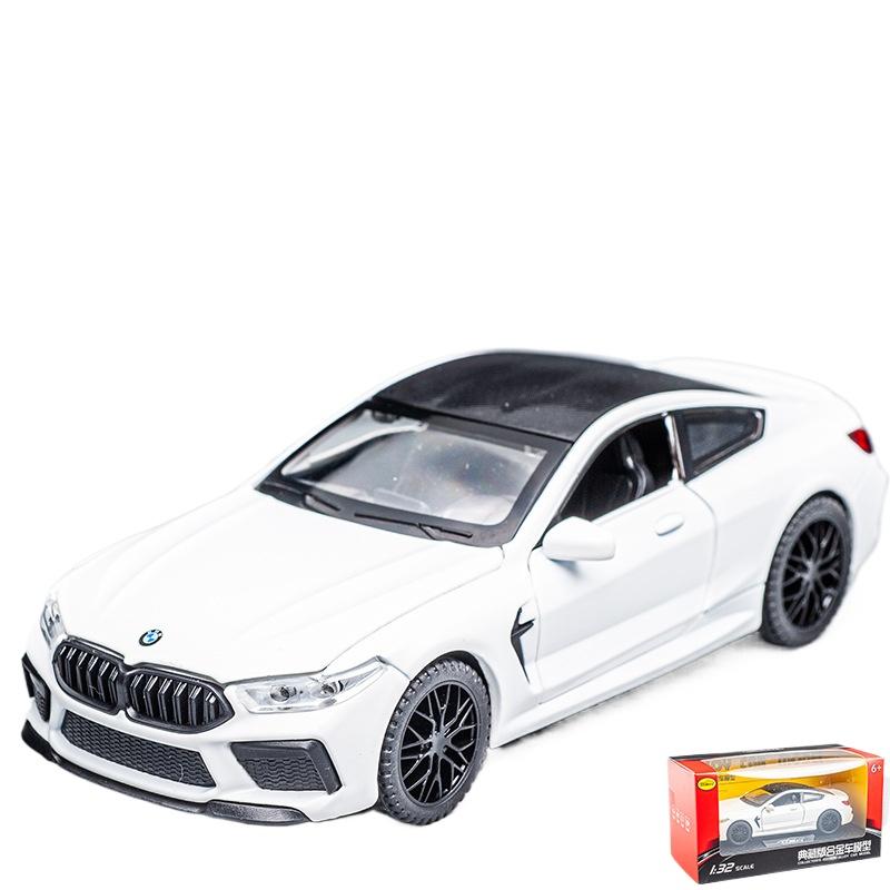 

1/32 BMW M8 IM Суперкар Сплав Модель Машинки Игрушка Литье под Давлением Металлическое Литье Звук и Свет Машинки Игрушки для Детей Транспортное Средство белый