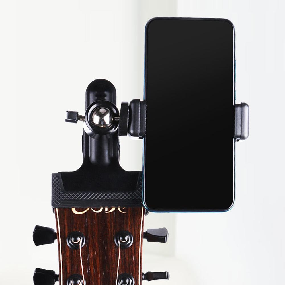 Mobile Phone Holder Stand Adjustable Angle Cell Phone Stand Clamp Guitar Head Phone Mount Musical Instrument Accessories
