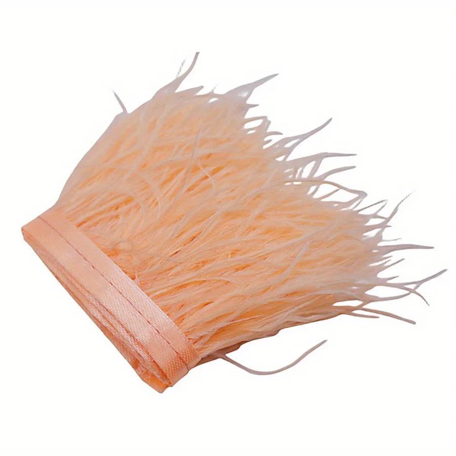 1/10M Natural Plume Black Ostrich Feathers Trim Crafts DIY Feather Ribbon Jewelry Making Wedding Party Christmas Decor 8-10cm