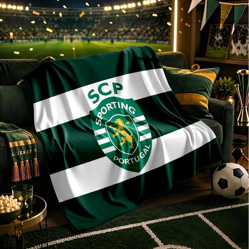 Sporting football Crest Throws Blanket Flannel Blankets Plush for Couch Bed Gifts for Men Women Travel picnic blanket Christmas fan gifts