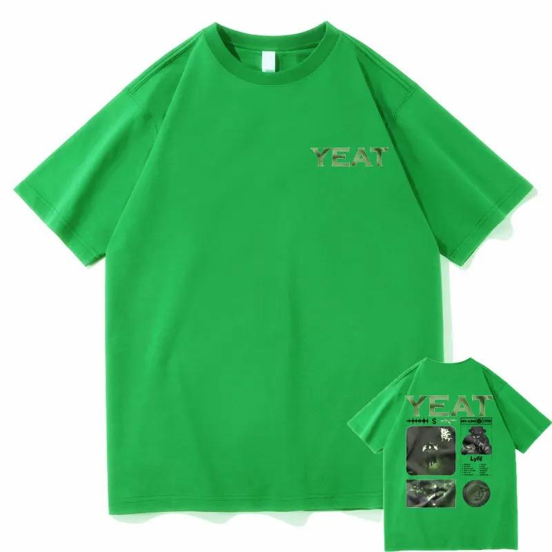 Limited Edition Rapper Yeat New Album Print Tshirt Men Women Hip Hop Round Neck Oversized T-shirt Men's Fashion Loose Streetwear