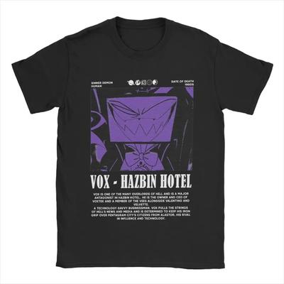 Vox Hazbins Hotels Pánská trička Vintage 100% bavlněná trička Kulatý výstřih Krátký rukáv Tričko Grafické potisky Topy